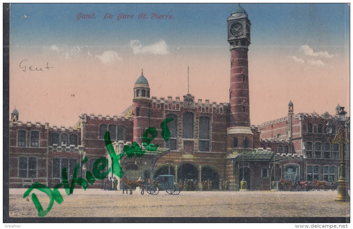 Feldpost: 21.11 1915, Motiv: Gand, Gent, Bahnhof, Gare St. Pierre - 1914-18