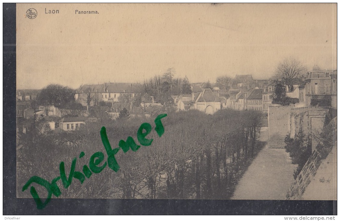 Feldpost: 16.E.D.3 Station Hirson, Stempel: K.D.Feldpoststation No.79 3.1., Motiv: Laon, Panorama - 1914-18