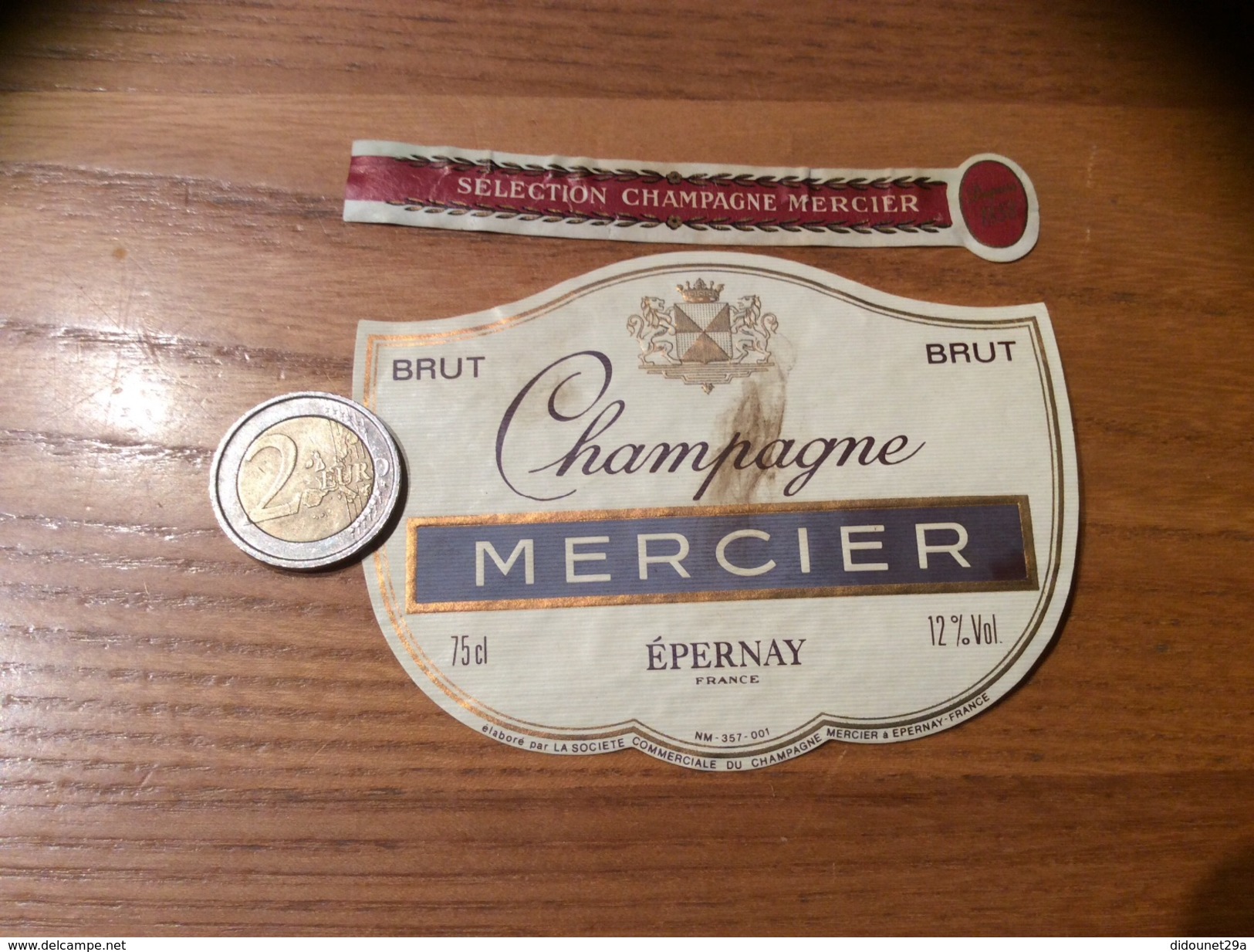 Etiquette Champagne « MERCIER ÉPERNAY »  + Collerette - Champagne