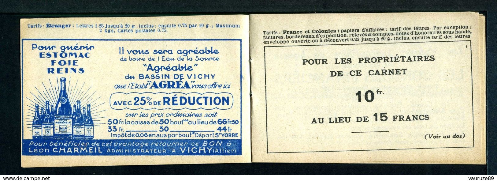 Carnets 192-C2 Et C5 Semeuse 30c Bleu - Couverture Vide Série 101 O - Altri & Non Classificati