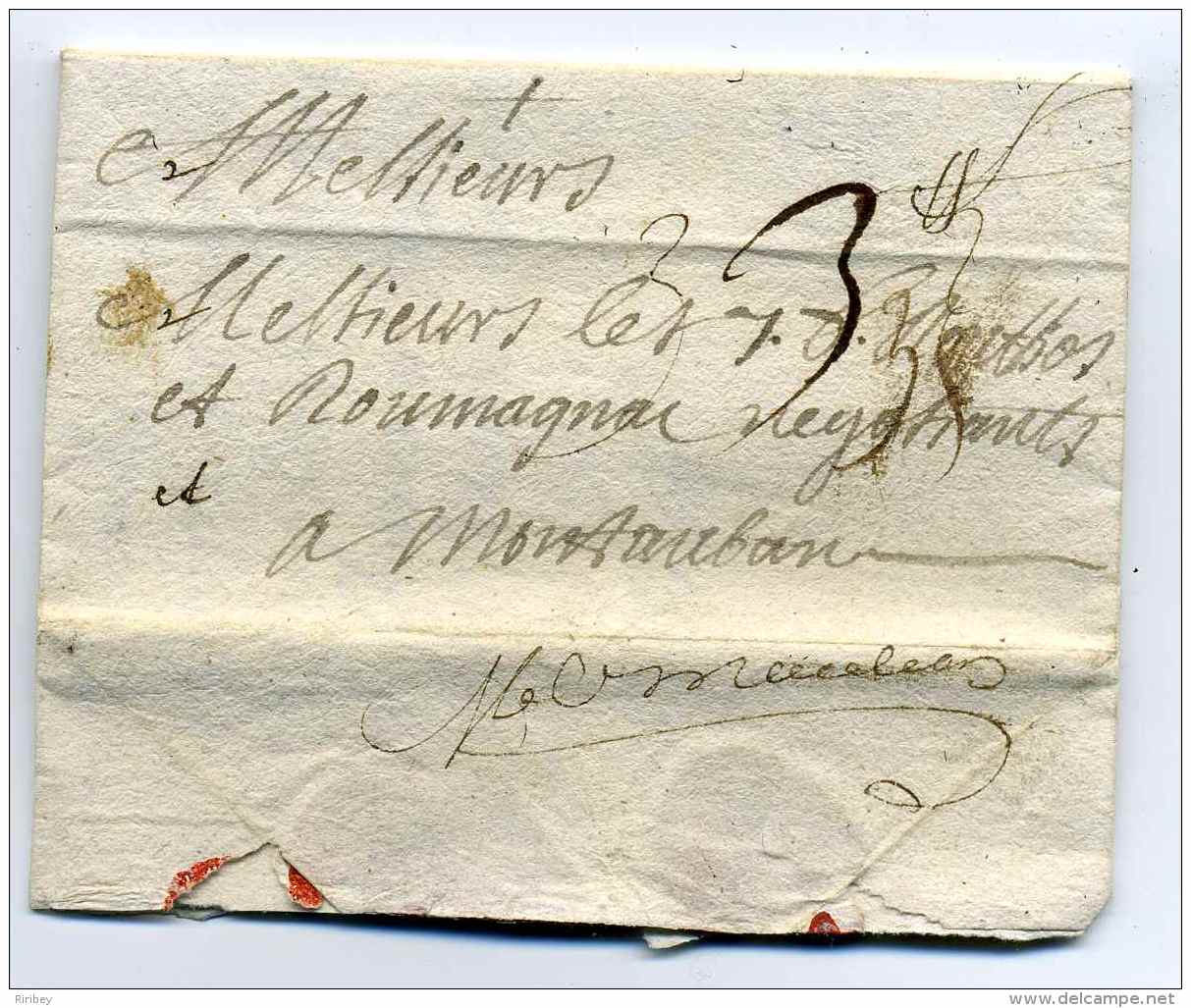 MP CAEN  Du 6 Mai 1752 / Dept 13 Calvados / Pour Montauban - 1701-1800: Precursores XVIII