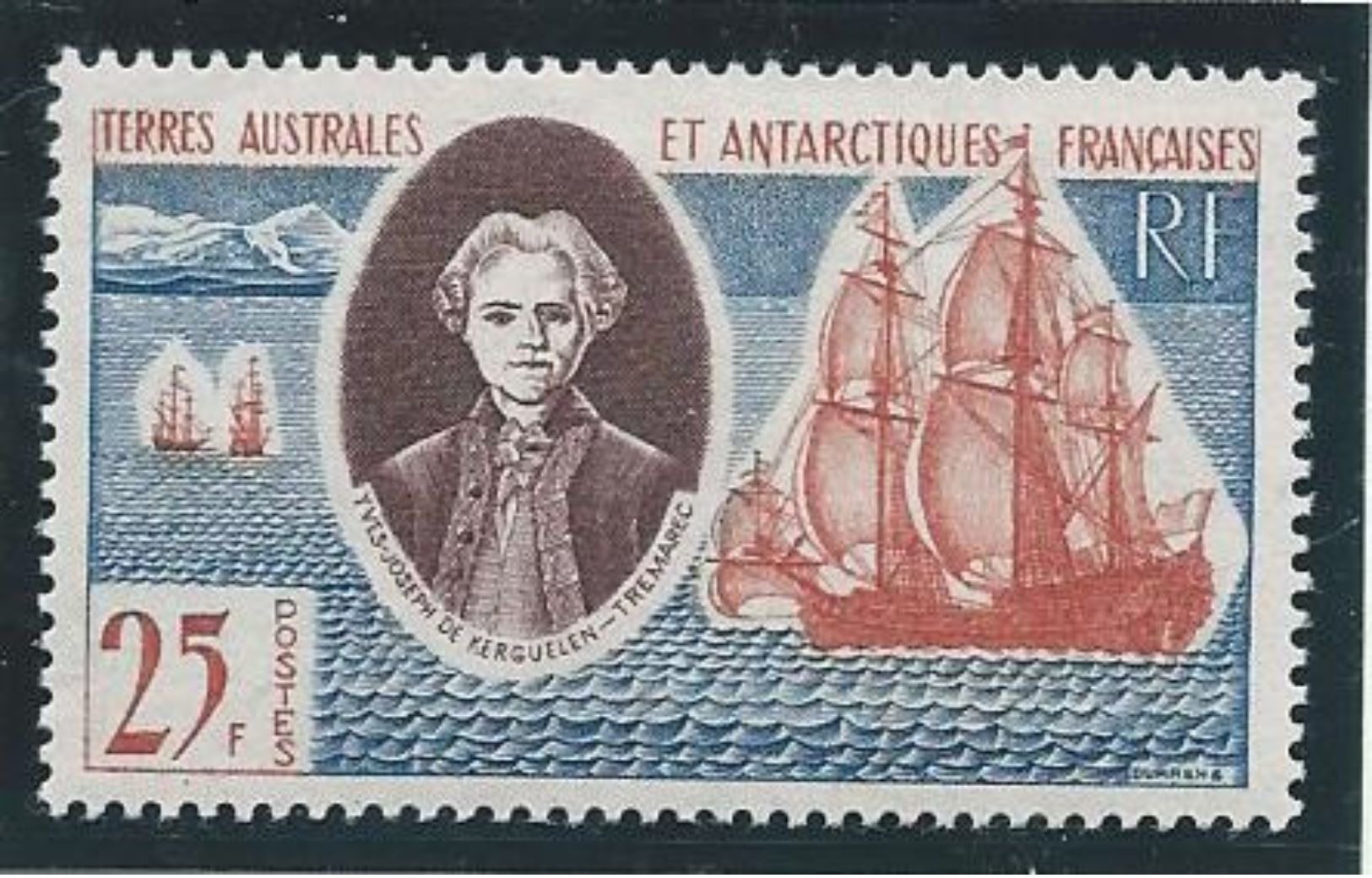 TAAF 1959 - YT N°18 - 25f. - Chevalier Yves Joseph De Kerguelen Trémarec - NEUF* TTB Etat - Unused Stamps