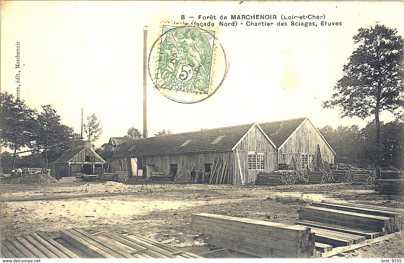 41 MARCHENOIR DANS LA FORET LE CHANTIER DES SCIAGES ET DES ETUVES FACADE NORD - Marchenoir