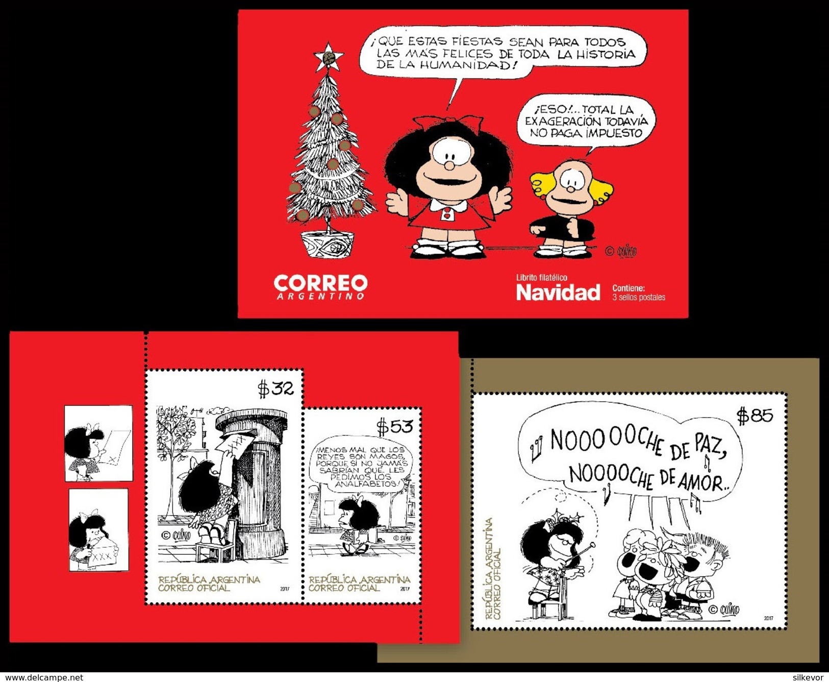 CHRISTMAS-CARTOONS, MAFALDA -QUINO-2017-ARGENTINA-BOOKLET- - Colecciones & Series