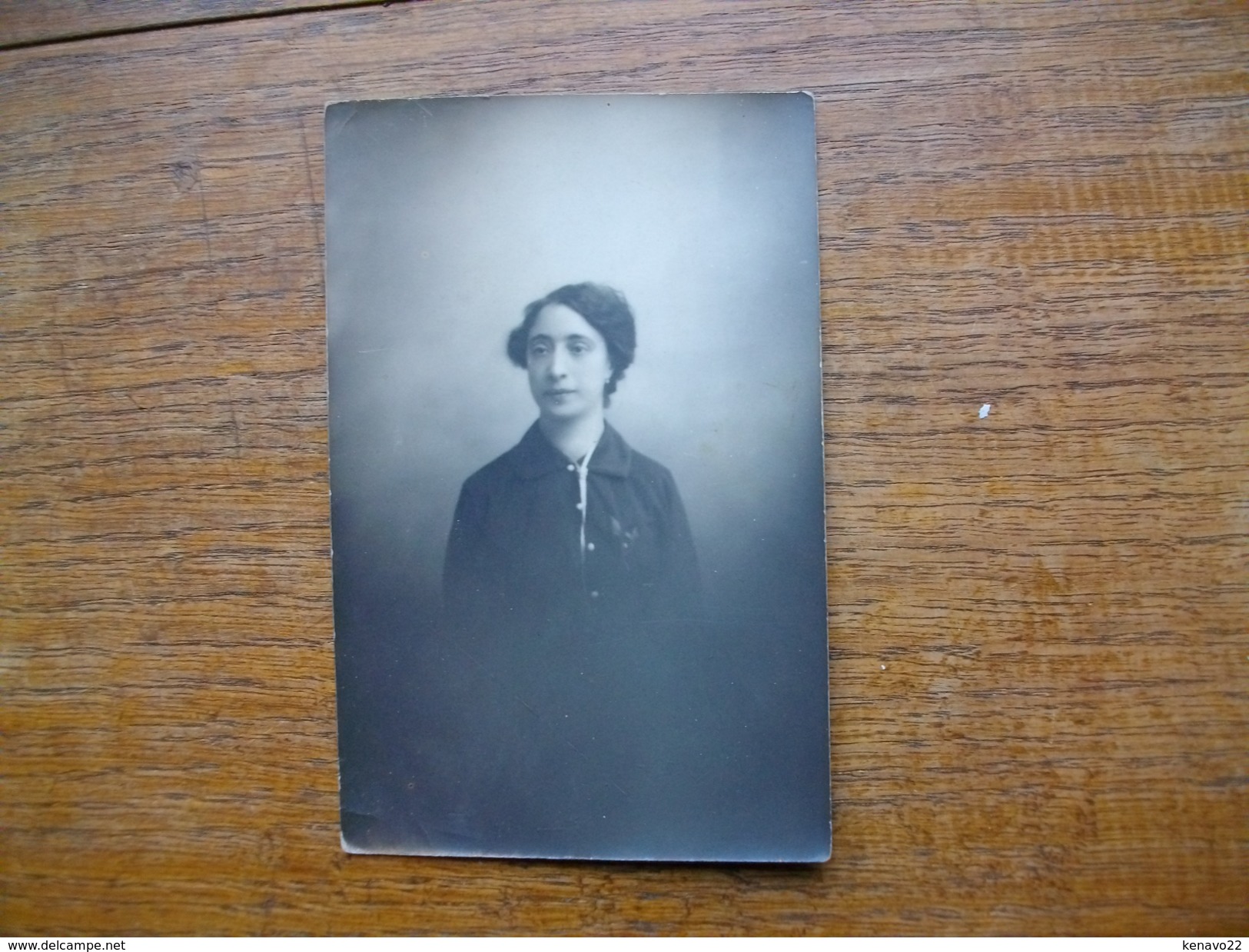 Ancienne Carte Photo , Portrait D'une Femme - Silhouettes