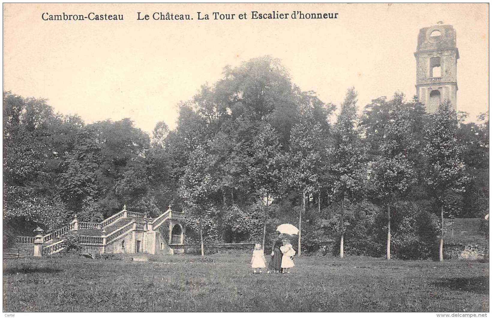 CAMBRON-CASTEAU - Le Château - La Tour Et Escalier D'honneur. - Brugelette