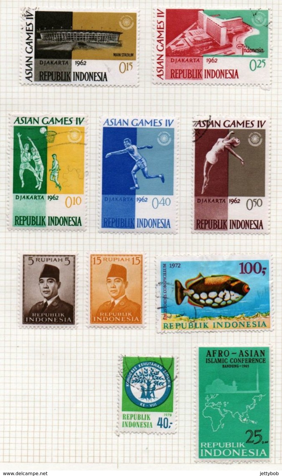 INDONESIA Small collection of 100+ stamps mint and used (minimal duplication)