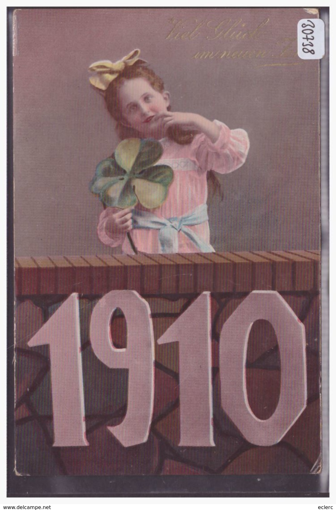 BONNE ANNEE - ENFANT - MILLESIME 1910 - TB - Nouvel An