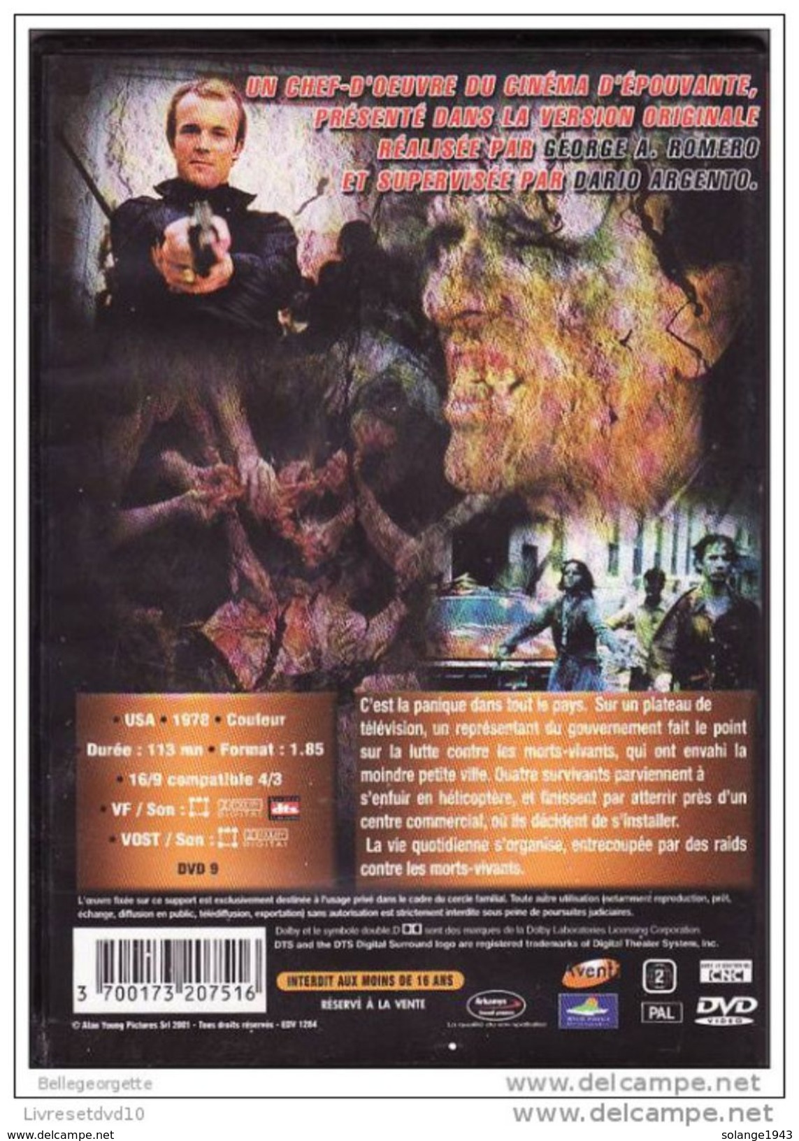 DVD Zombie De G A Romero   ( Etat: TTB Port 110gr Ou 30 Gr) - Horreur