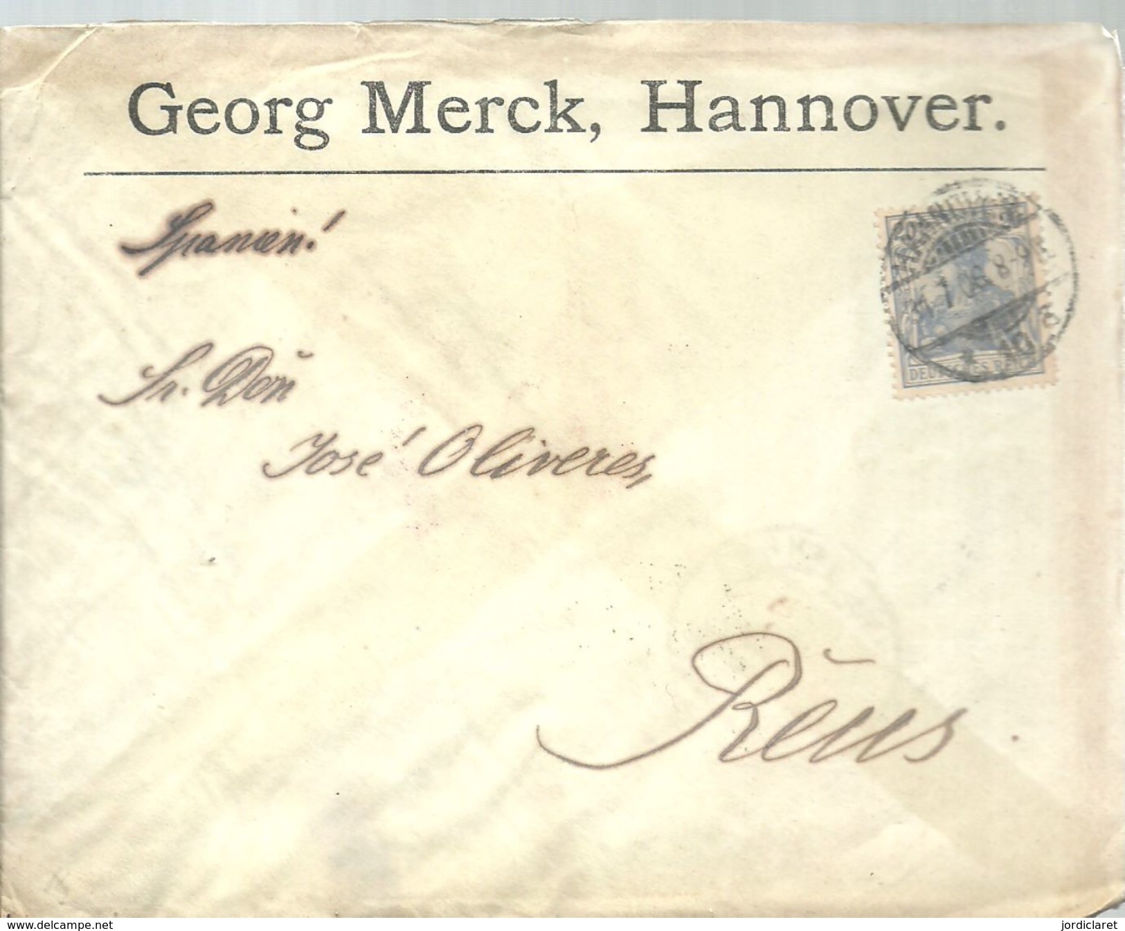 LETTER 1906  HANNOVER - Cartas & Documentos