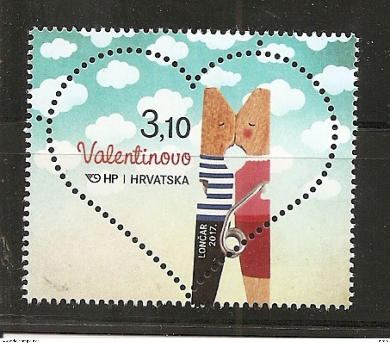 CROATIA 2017,LOVE STAMP,VALENTINES DAY,,HEART,SHEET,MNH - Croacia