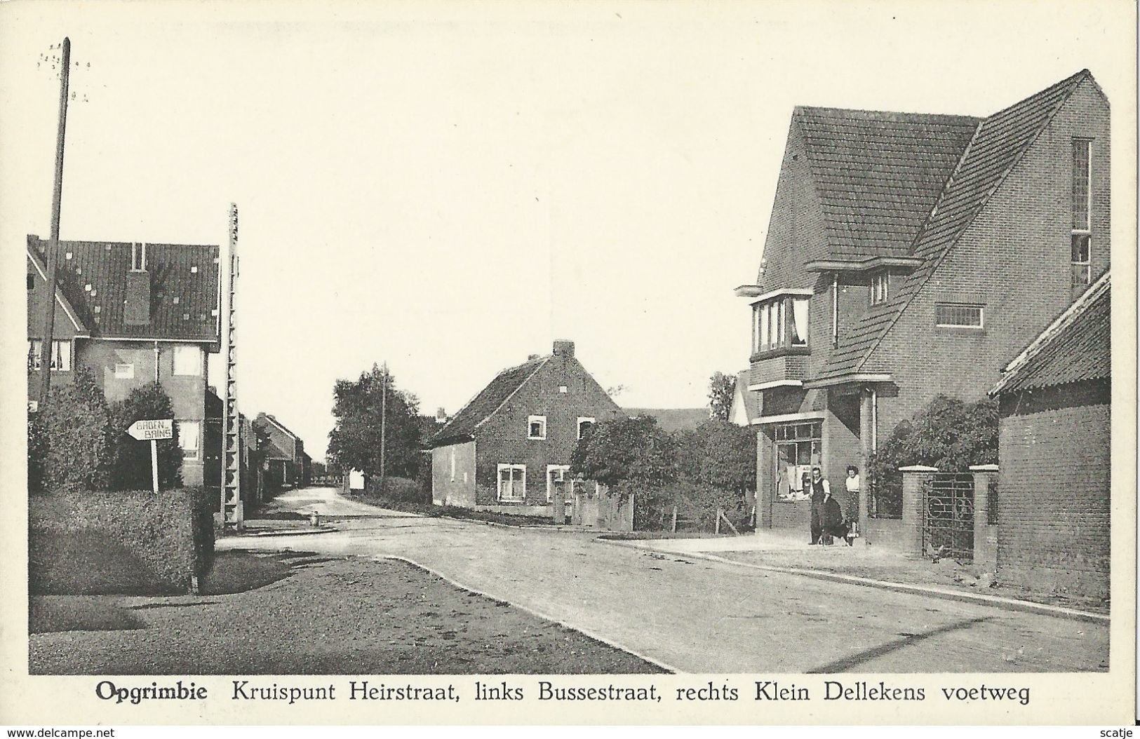 Opgrimbie.   -    Kruispunt Heirstraat,  Links Bussestraat - Maasmechelen