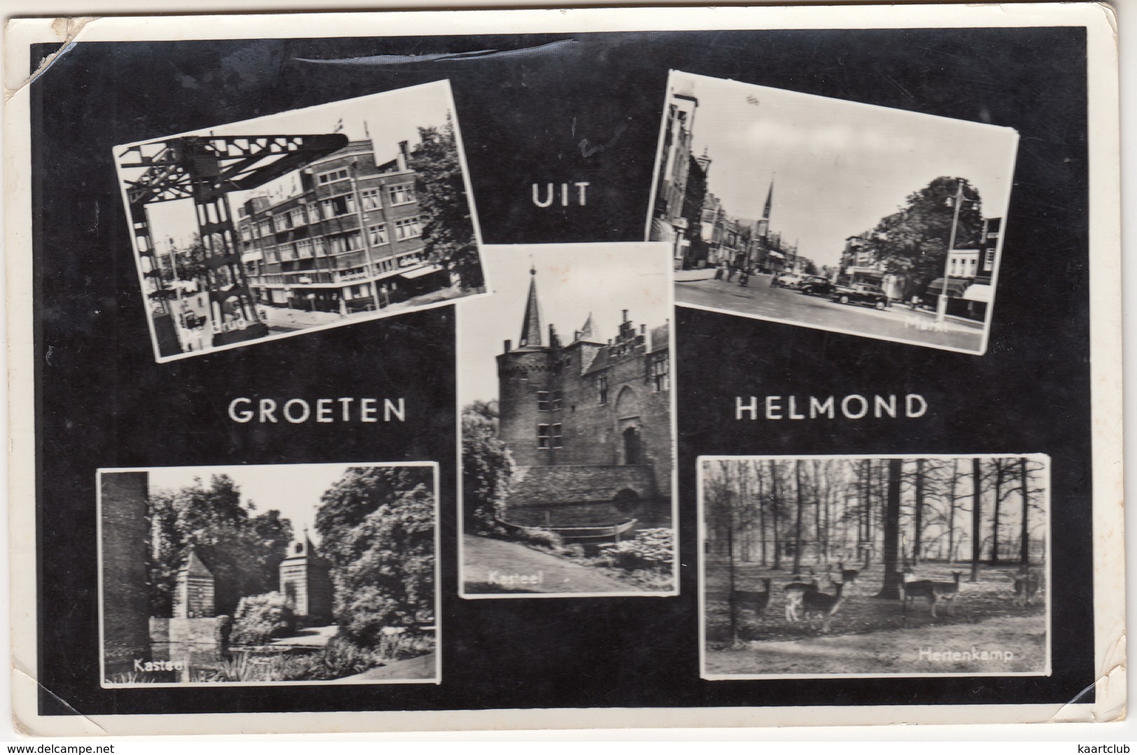 Groeten Uit Helmond: Brug, Markt, 2x Kasteel, Hertenkamp - 1957 -  (Noord-Brabant/Nederland) - Helmond