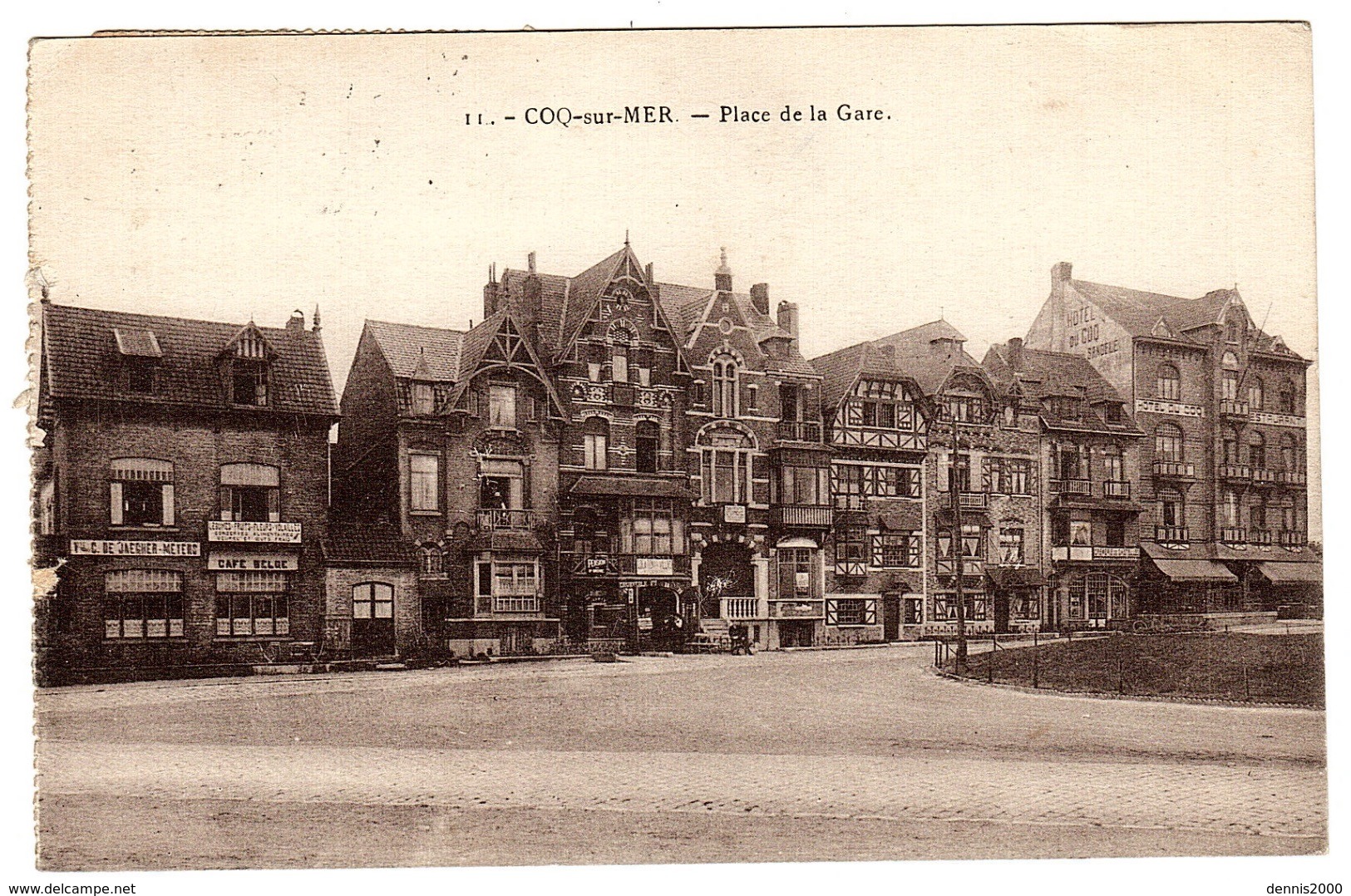 DE HAAN - LA COQ - COQ-SUR-MER - Place De La Gare - Ed. Grand Bazar Ghevaert, Coq Sur Mer - De Haan