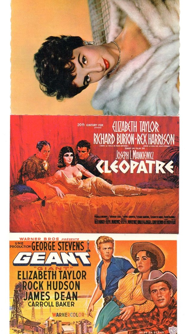 Spectacle : Cinéma : Elisabeth Taylor:  Lot De 3 Cartes - Attori