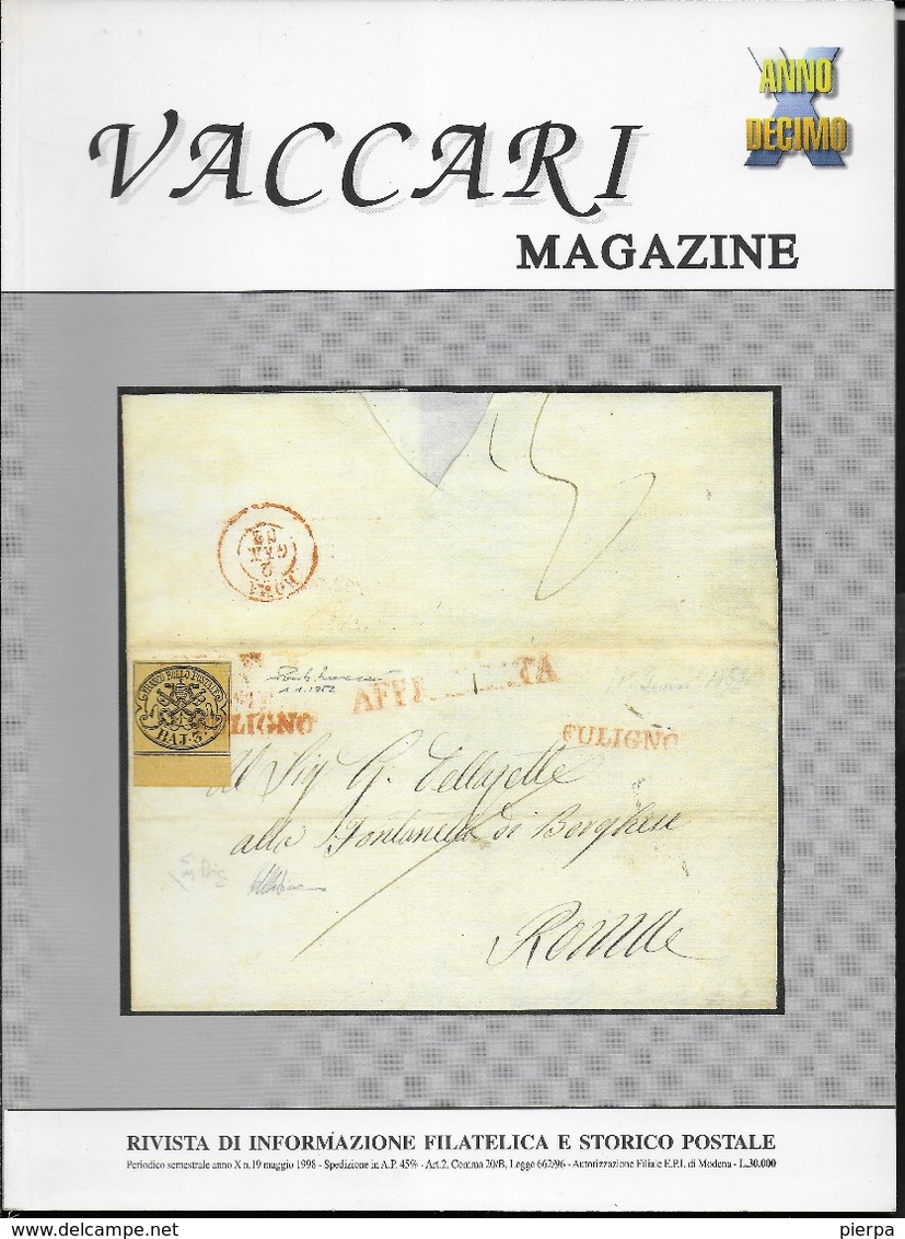 VACCARI MAGAZINE - N. 19 - MAGGIO 1998 - Italiane (dal 1941)