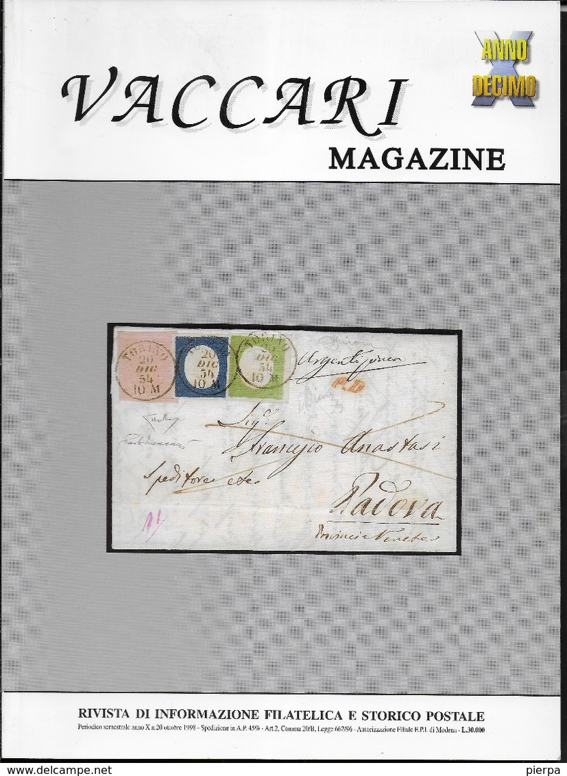 VACCARI MAGAZINE - N. 20 - OTTOBRE 1998 - Italiane (dal 1941)