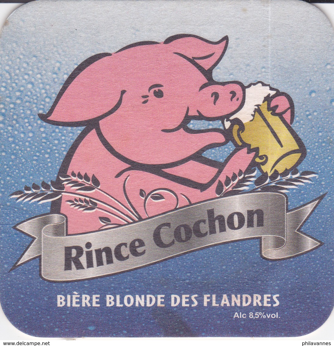 Sous-bocks, RINCE COCHON, Bière Blonde Des Flandres - Beer Mats