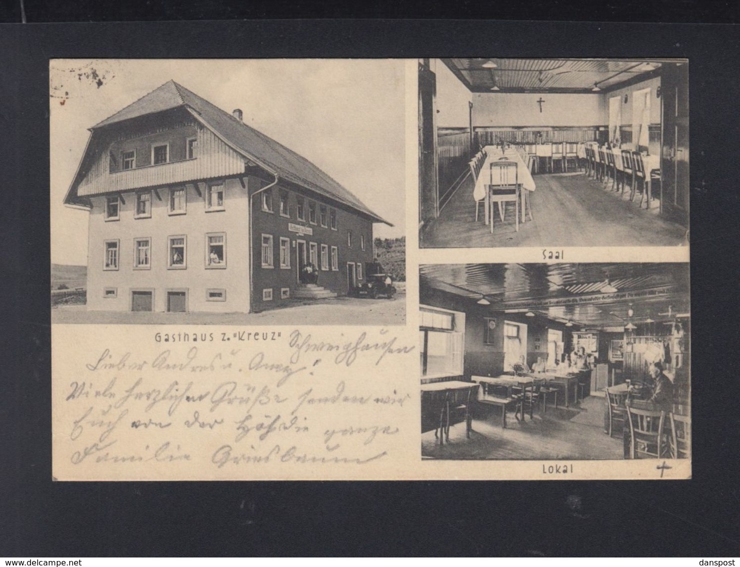 AK Gasthaus Z. Kreuz Ob. Biederbach 1932 - Waldkirch