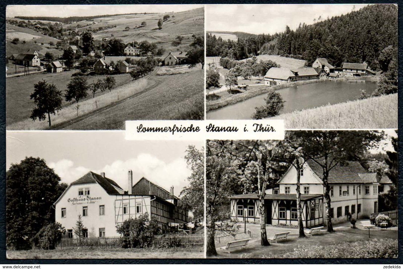 B0665 - Stanau - Gaststätte Gasthaus - Zur Fröhlichen Einkehr - Landpost Landpoststempel über Neustadt 1961 - Neustadt / Orla
