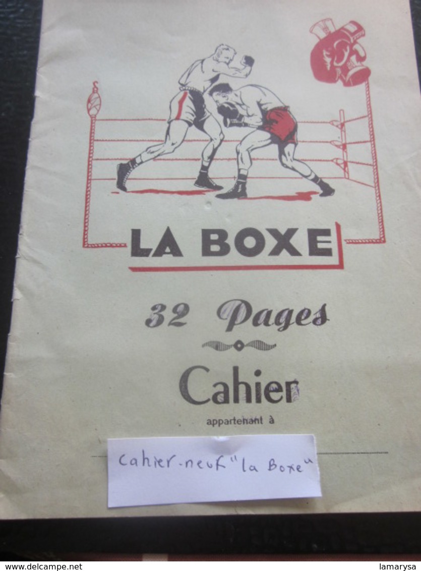 CAHIER D’ÉCOLE ÉCOLIER NEUF 32 PAGES -- VIERGE SUR LE THÈME DE LA BOXE VERSO TABLE DE MULTIPLICATION - Other & Unclassified