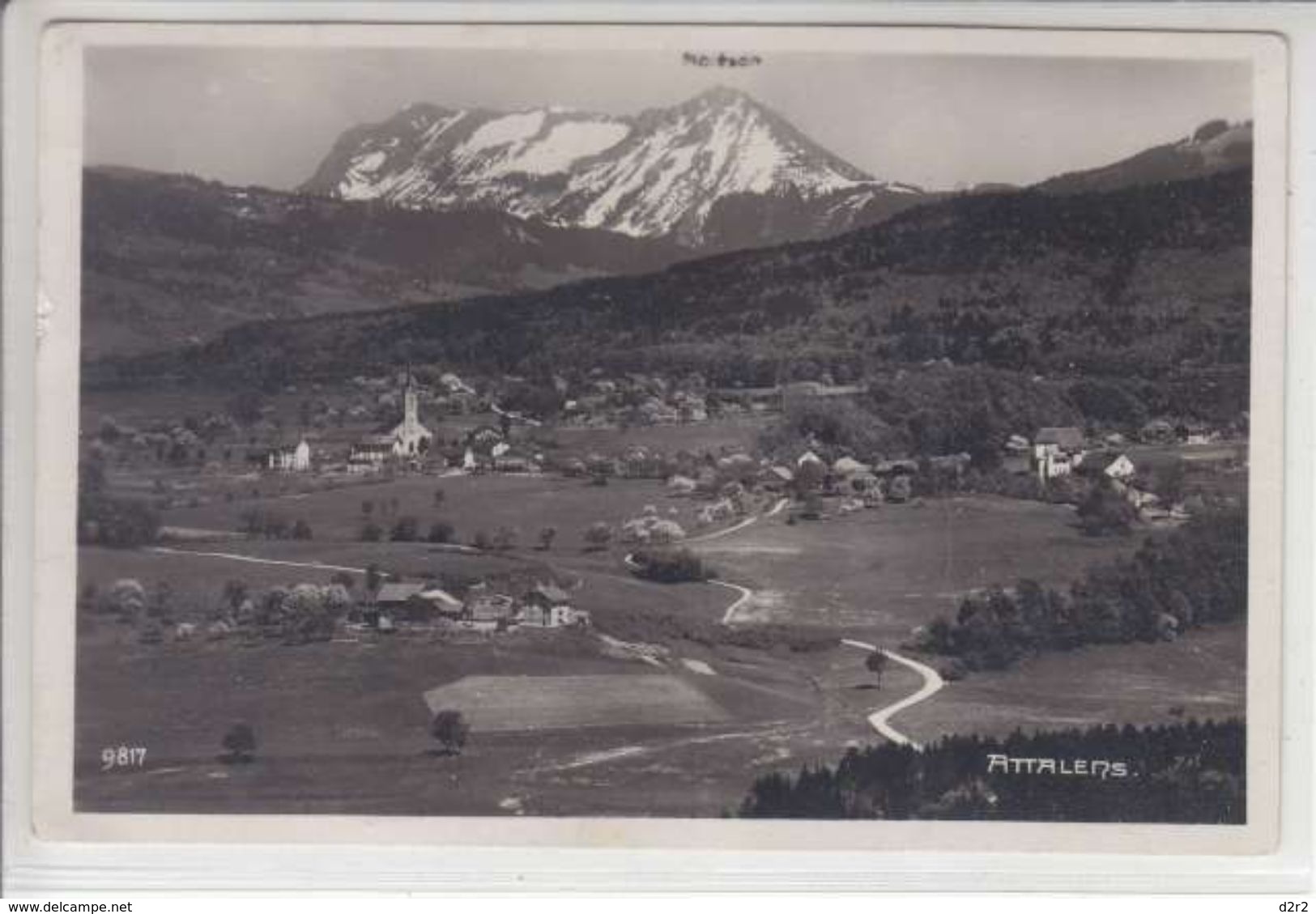 ATTALENS - VUE GENERALE - CACHET MILITAIRE - 7.09.30 - Attalens