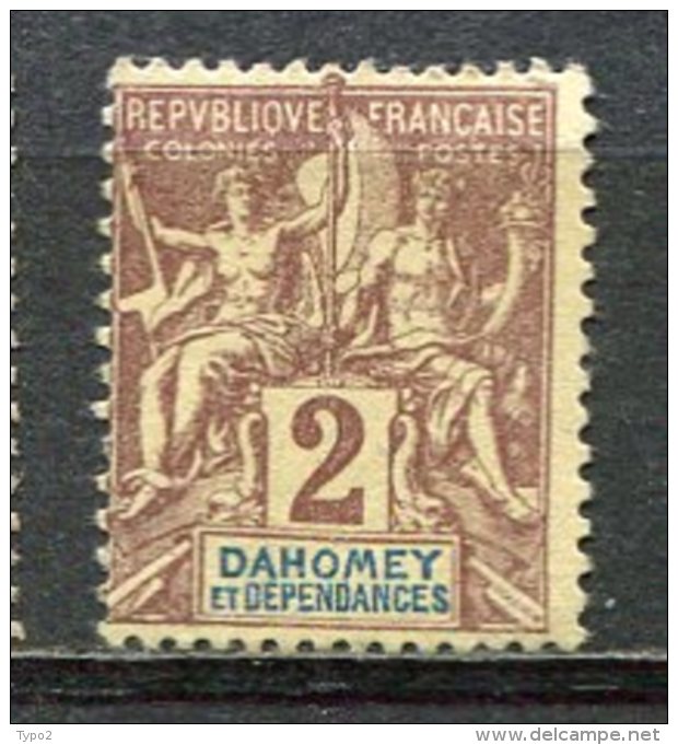 DAHOMEY -  Yv.  N° 7  (*)  2c  Cote  2,75 Euro BE  2 Scans - Unused Stamps