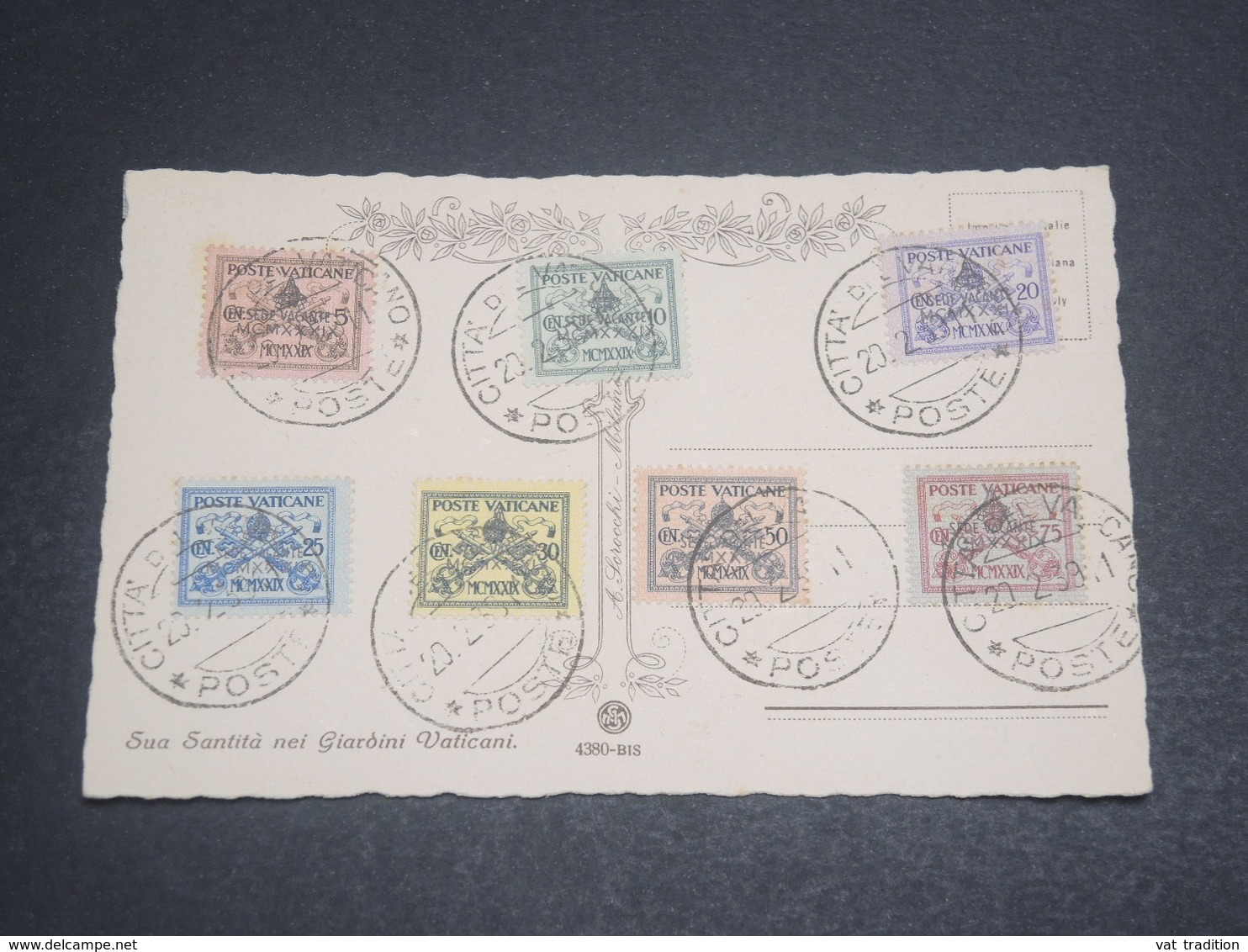 VATICAN - Série Des Clefs Sur Carte Postale En 1939 , Oblitération Plaisant - L 11947 - Covers & Documents