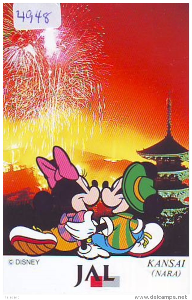 Télécarte Japon * DISNEY * JAL * AIRLINES * 110-167955  (4948)  Japan Phonecard * - Disney