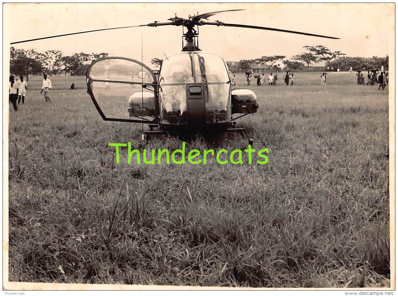 ANCIENNE PHOTO HELICOPTER VINTAGE  PHOTO CONGO  11,5 Cm X 8,5 Cm - Aviation