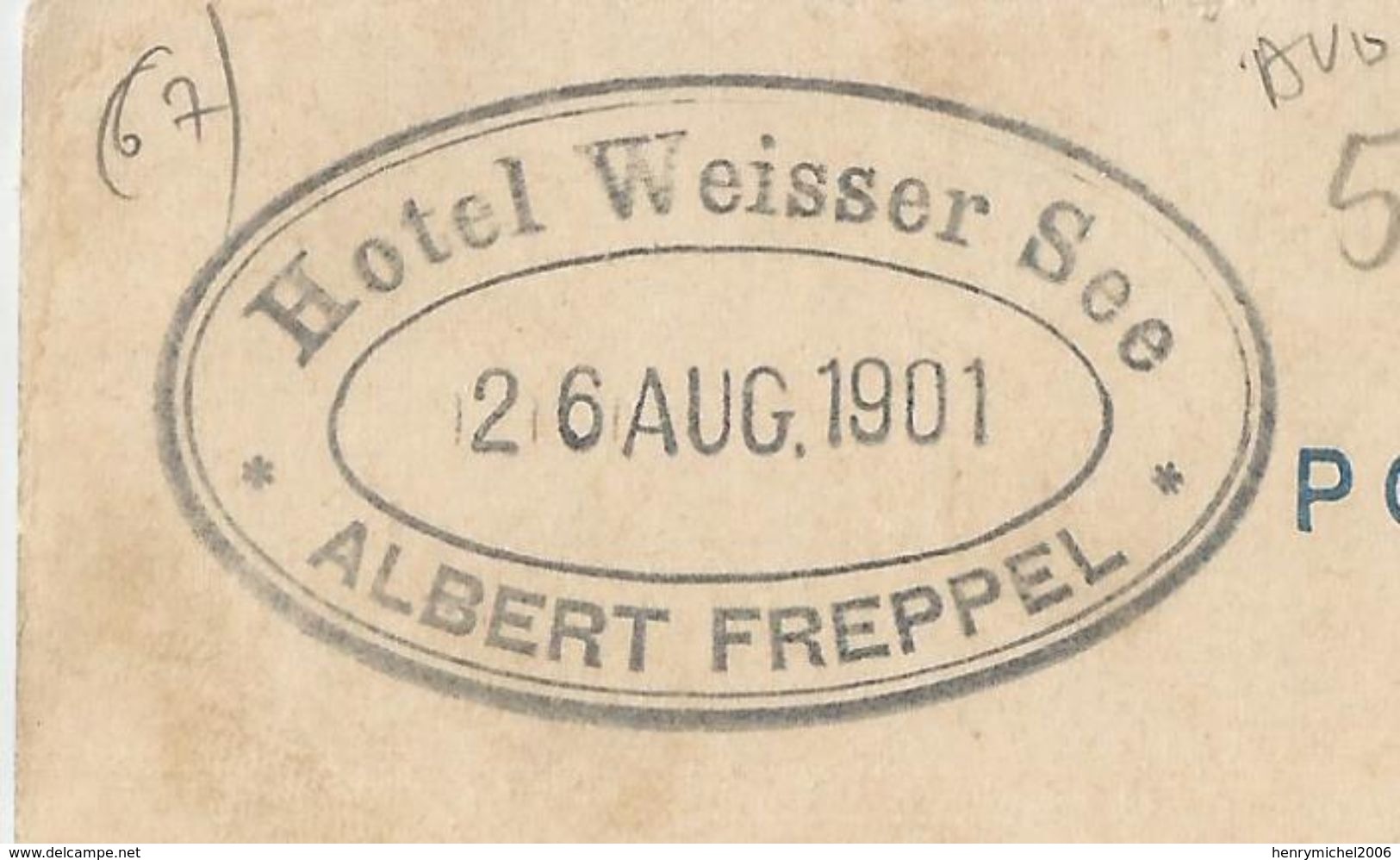 Bas Rhin 67 - Urbeis Cachet Hotel Weisser 1901 - Sonstige & Ohne Zuordnung
