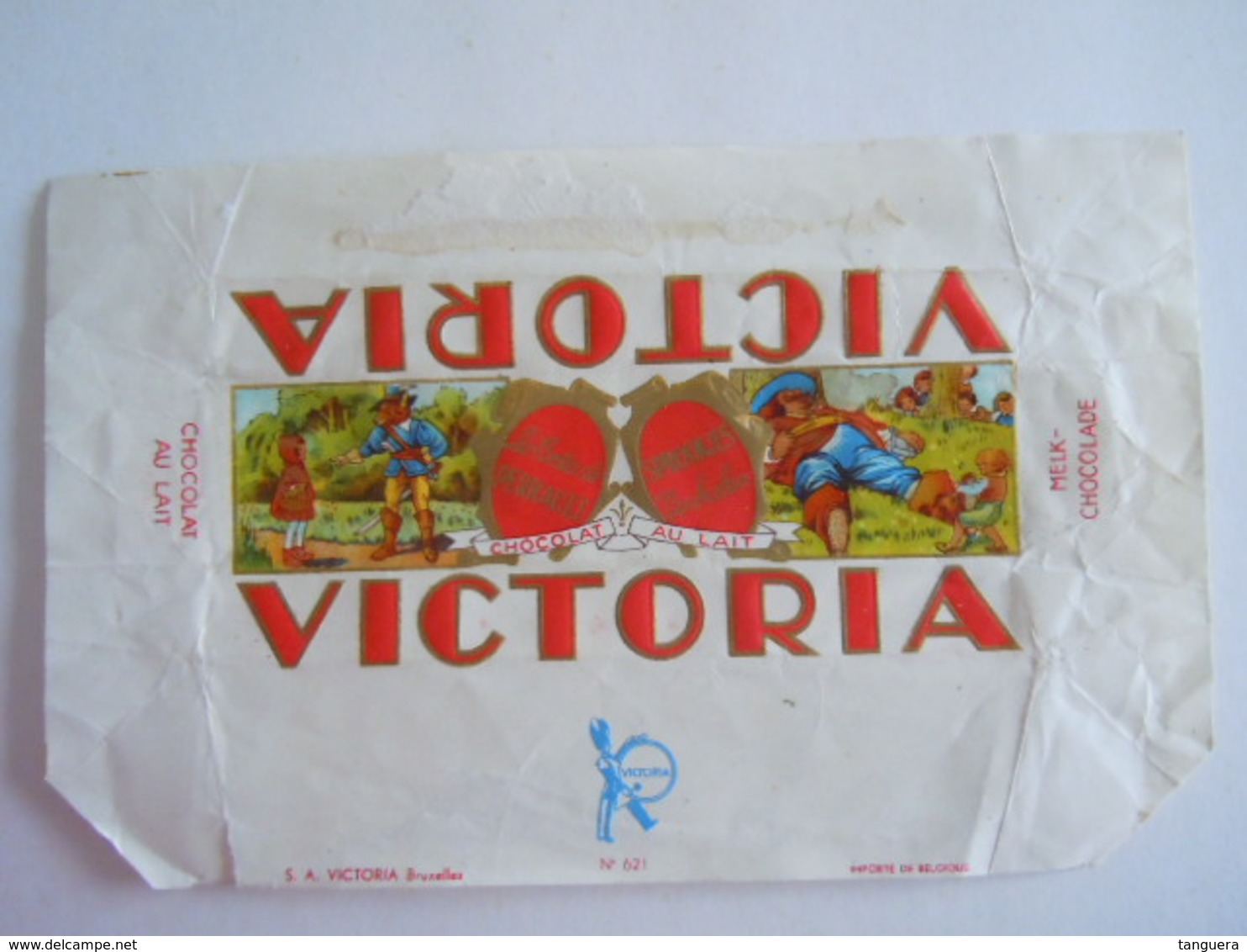 Victoria Melk Chocolade Chocolat Au Lait Wikkel Emballage Contes De Perrault Sprookjes Chaperon Rouge 17,5 X 10,8 Cm - Autres & Non Classés