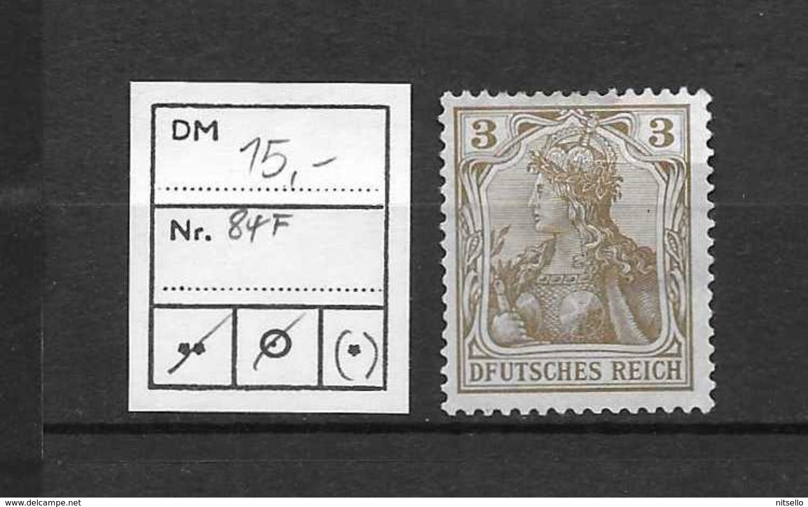 LOTE 1567  ///   ALEMANIA IMPERIO  84F *MH - Unused Stamps