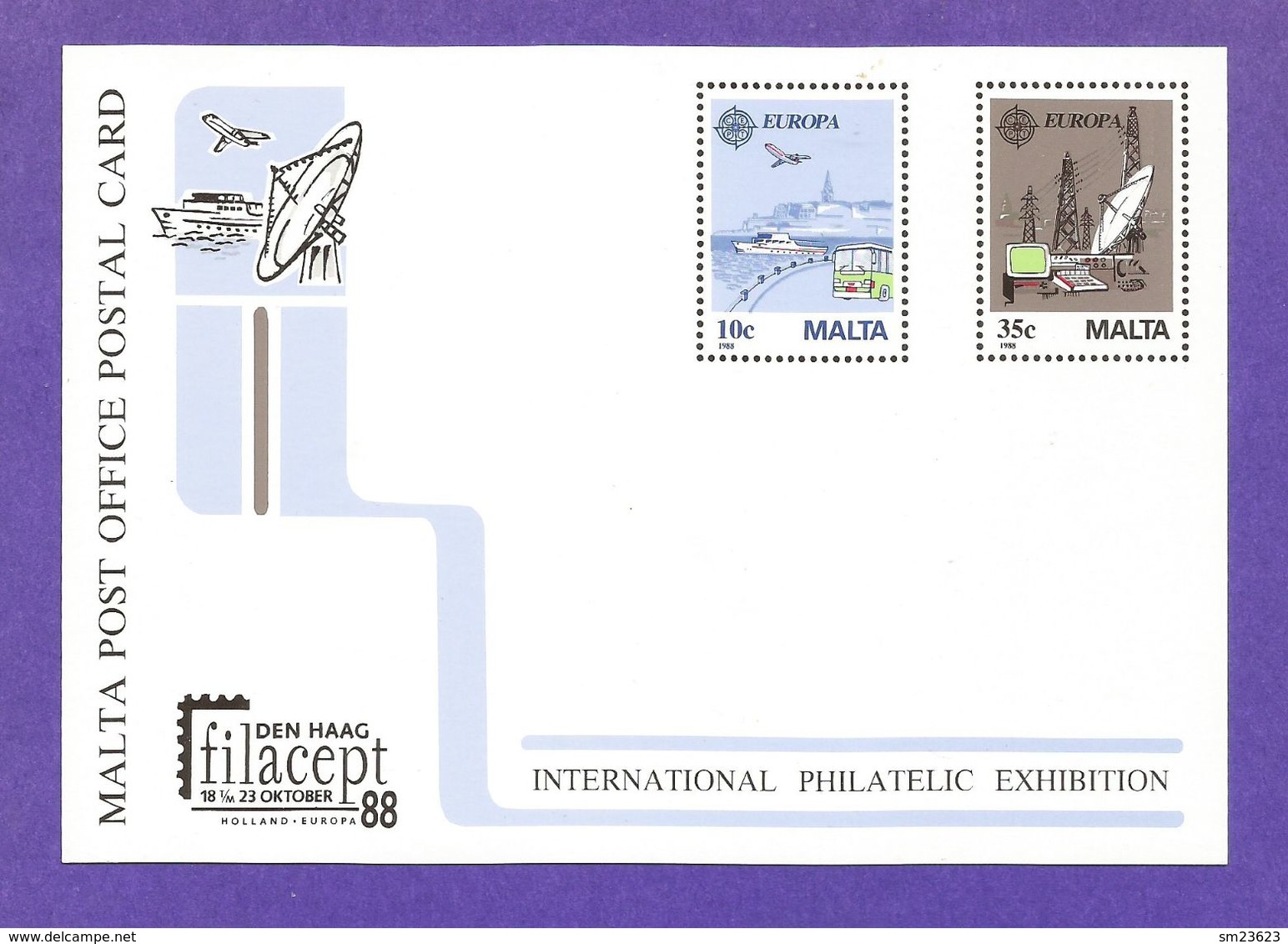 Malta 1988  Mi.Nr. 794 / 795, EUROPA CEPT -Transport- Und Kommunikationsmittel - Ganzsache - Postfrisch / MNH / (**) - 1988