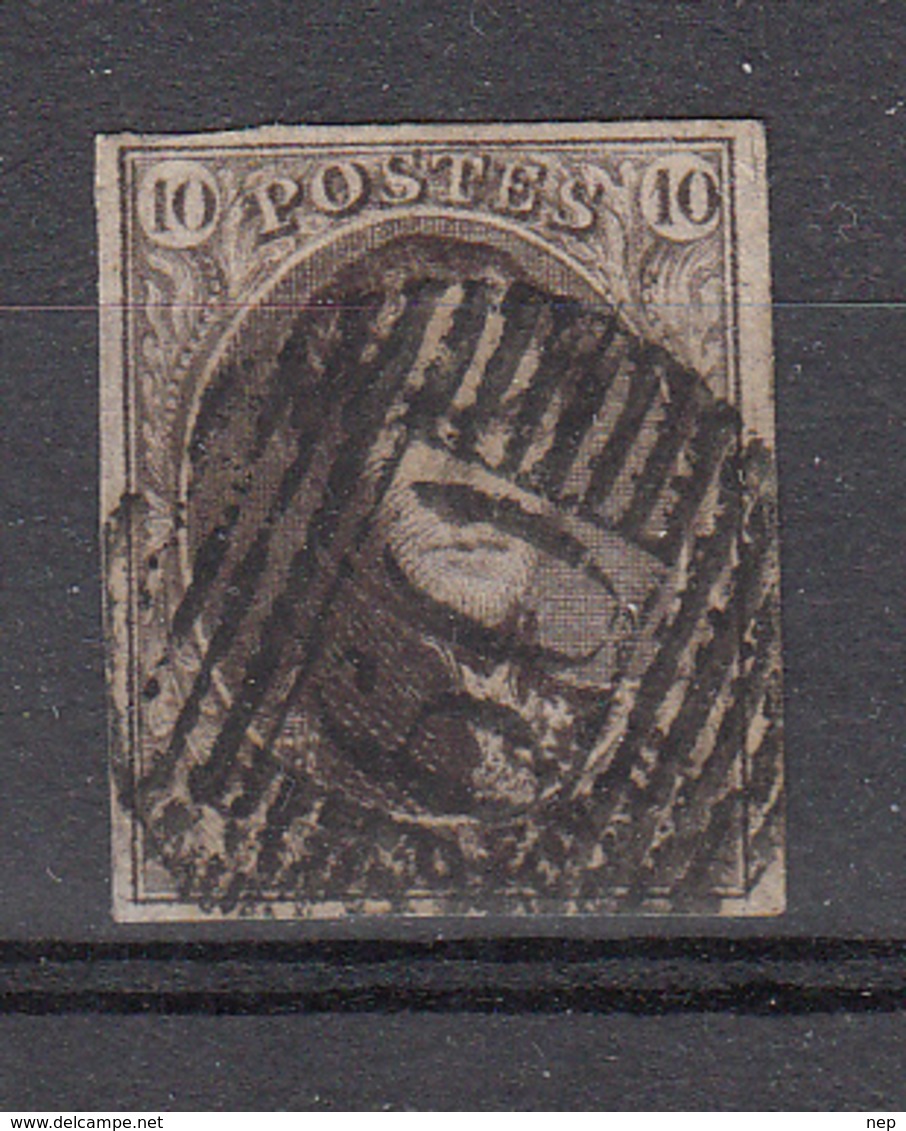 BELGIË - OBP - 1861 - Nr 10/A ? (P 60 - HERVE) - 4 Randen - Postmarks - Lines: Perceptions