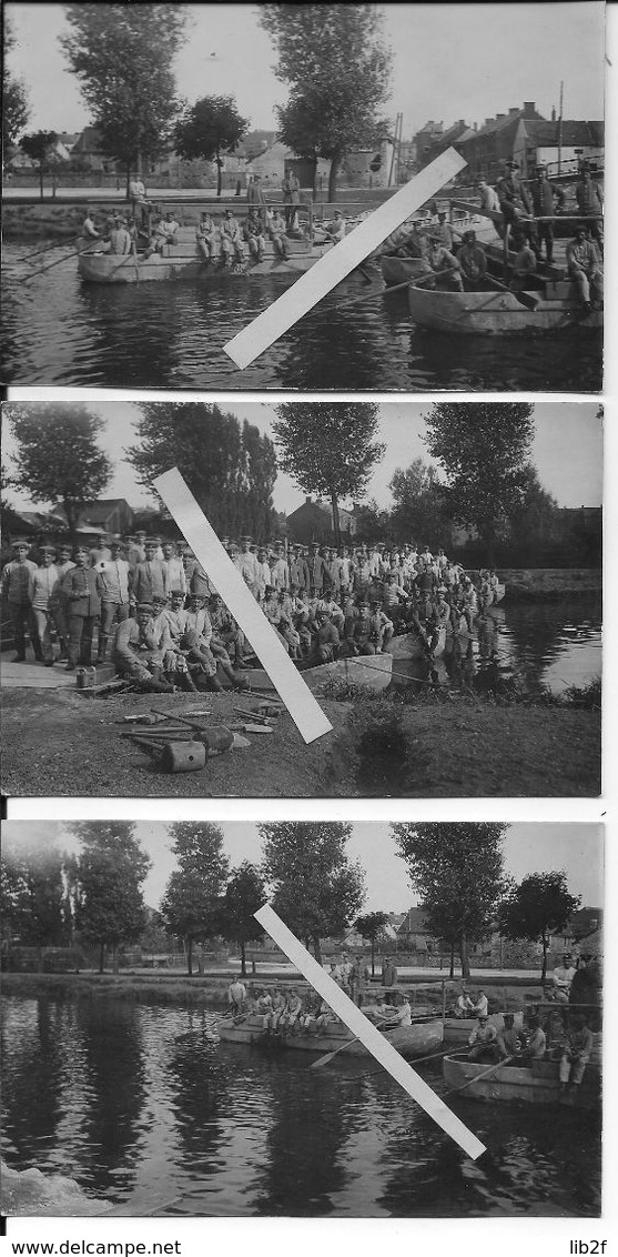 1916 Flandres Flandern Boesinghe Hoog-kwartier Pont De Bateaux Canal De L'yser 6cartes Photos Pionier Bat.25 1 Feld Komp - War, Military