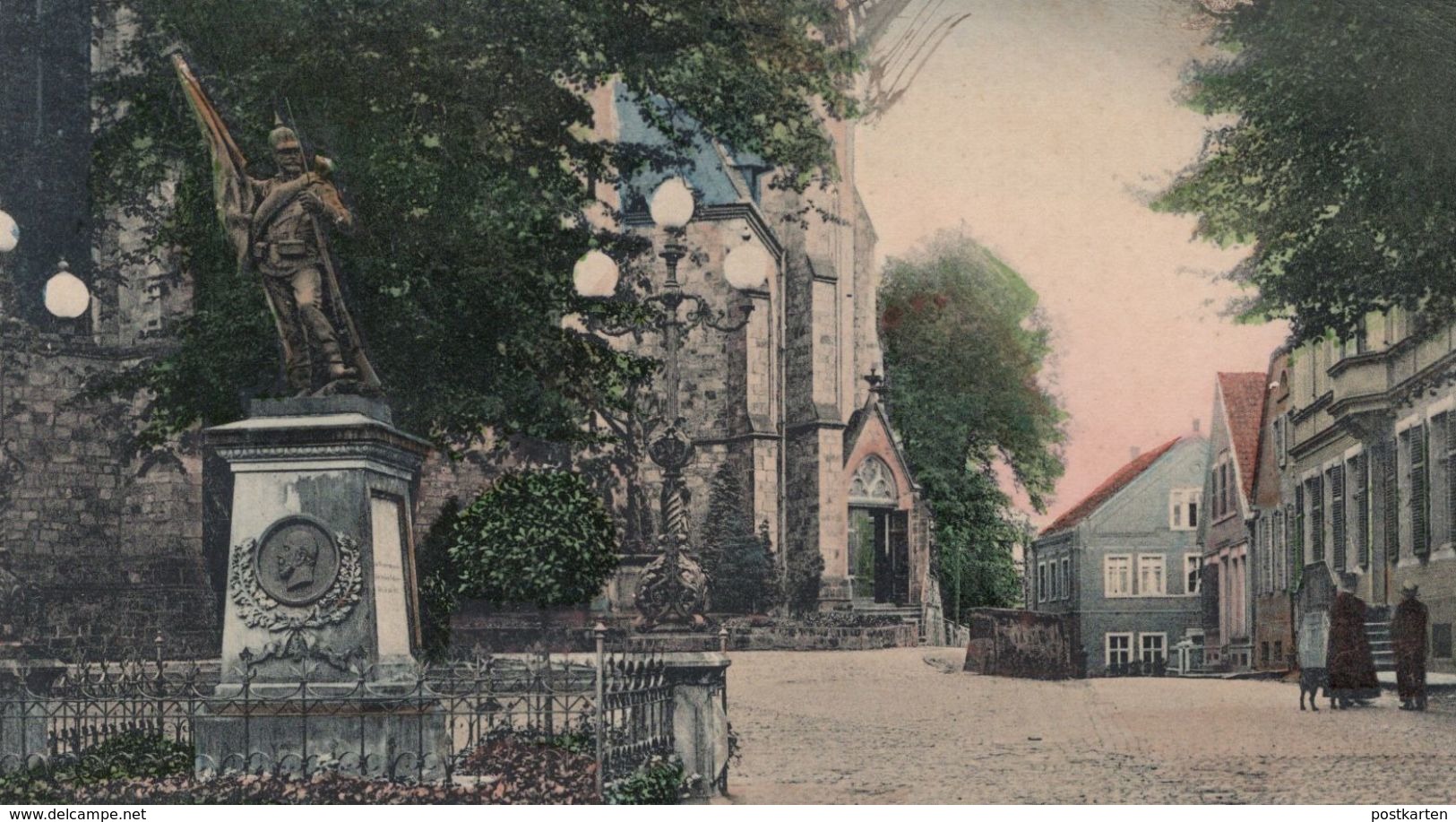 ALTE POSTKARTE GREVEN MARKTPLATZ MIT KRIEGERDENKMAL 1910 Krieger-Denkmal Strassenlampen Ansichtskarte Cpa Postcard AK - Greven