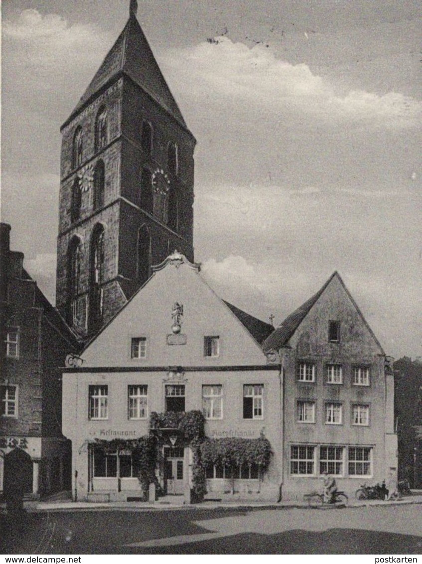 ALTE POSTKARTE RATSSCHÄNKE RHEINE IN WESTFALEN AM MARKT INHABER ERICH SCHWEICHLER GASTSTÄTTE Ansichtskarte Cpa Postcard - Rheine