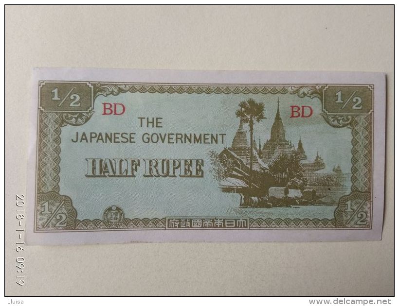 1/2 Rupee 1944 - Japón