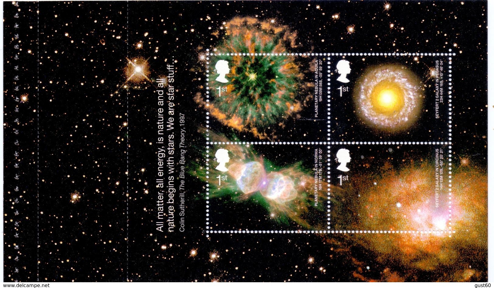 Great Britain 2002 SG. MS2315a  Astronomy S.Sheet Ex ACROSS THE UNIVERSE Psb Cat. £ 6 - Nuovi