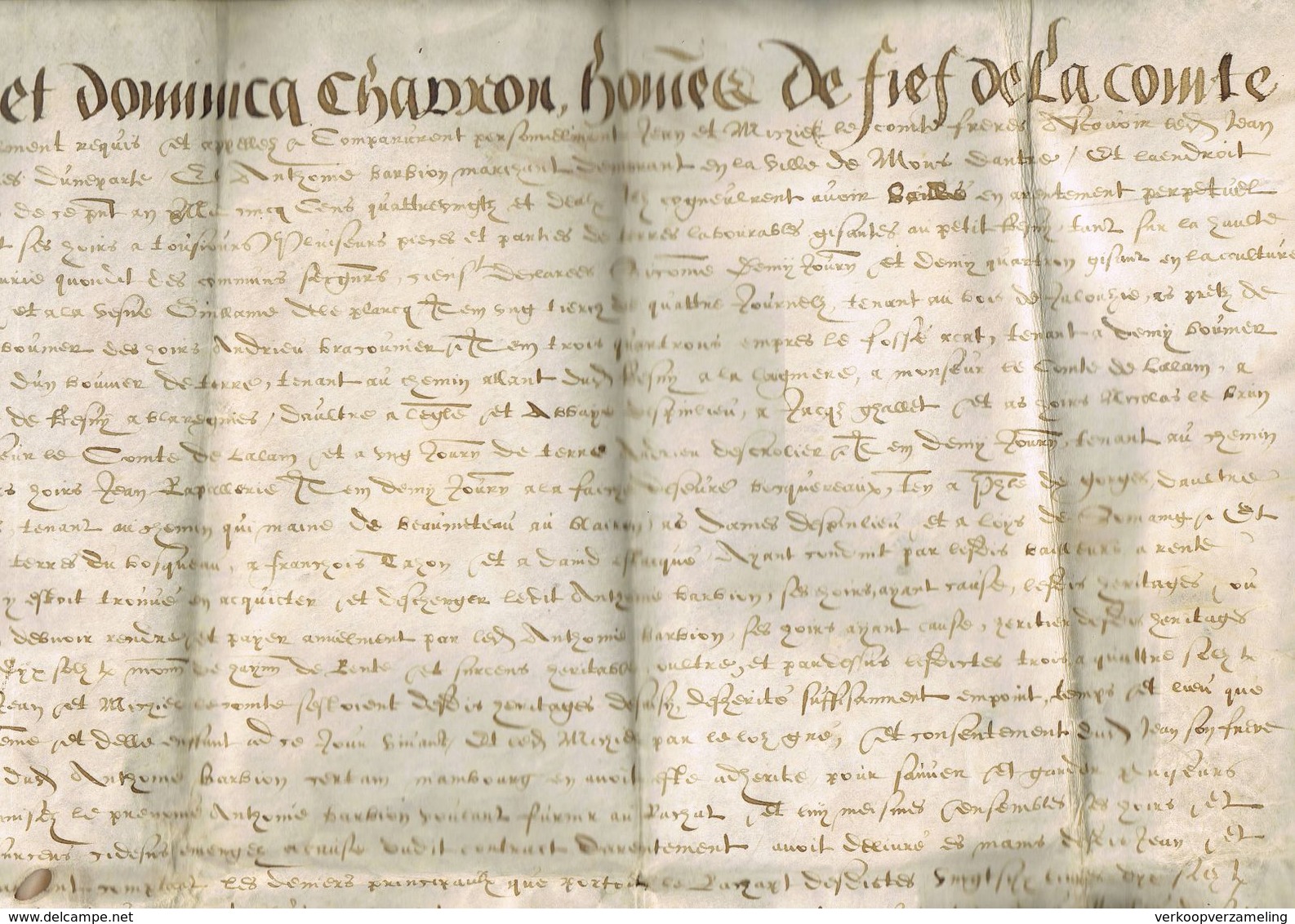 Perkament Parchemin 1582 ? Nous George De Froimont Et Domonica Chadron.........testament ??,, - Manoscritti