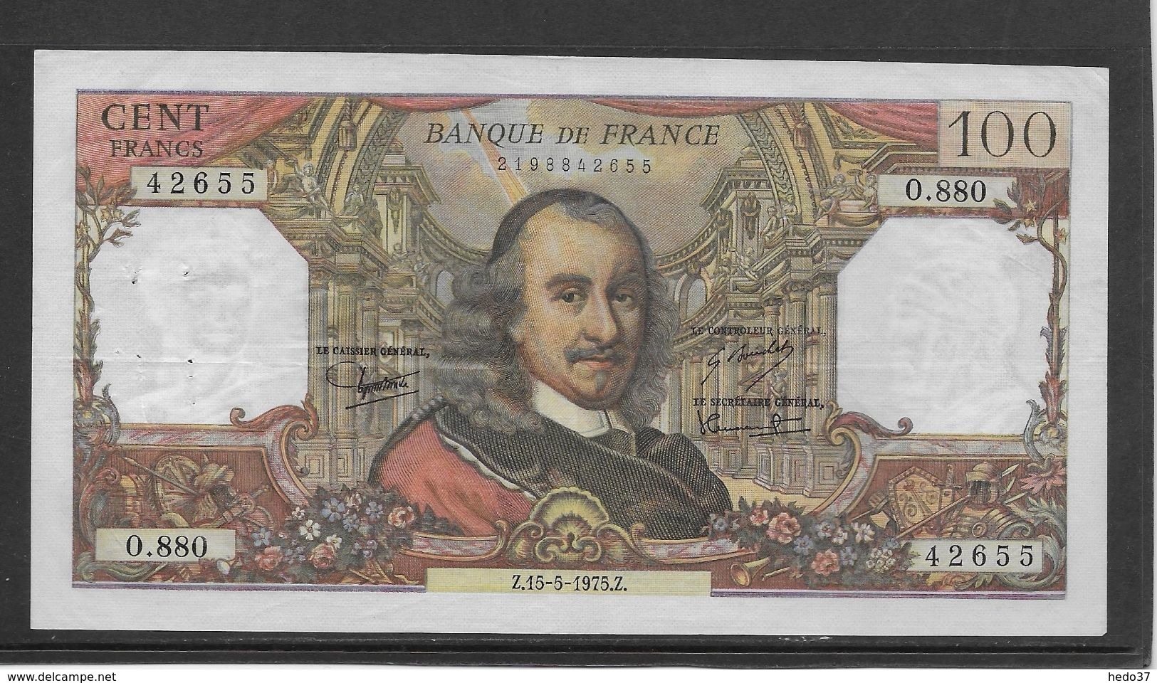 France 100 Francs Corneille - 15-5-1975 - Fayette N°65-49 - TTB - 100 F 1964-1979 ''Corneille''