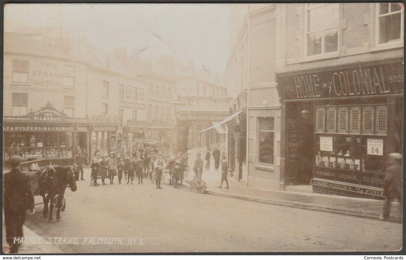 Market Strand, Falmouth, Cornwall, C.1905 - Bragg RP Postcard - Falmouth