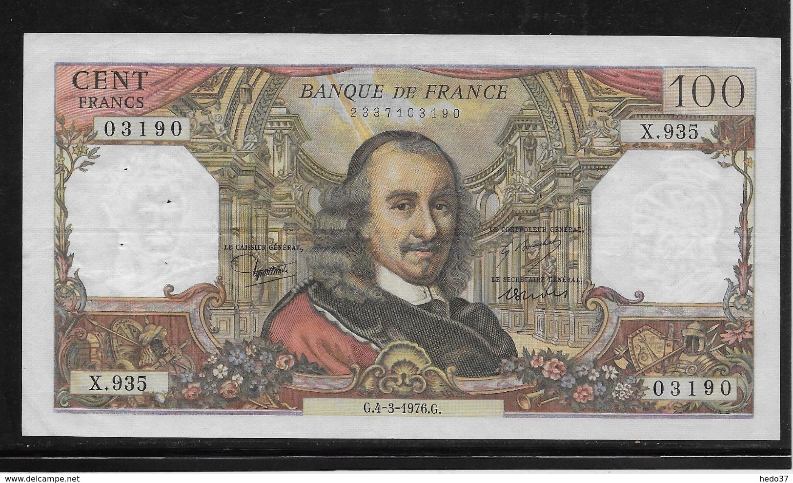 France 100 Francs Corneille - 4-3-1976 - Fayette N°65-52 - SUP - 100 F 1964-1979 ''Corneille''