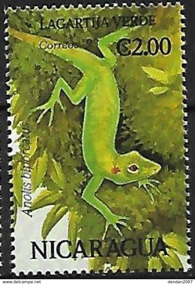 Nicaragua - MNH - Neotropical Green Anole ( Anolis Biporcatus) - Andere & Zonder Classificatie