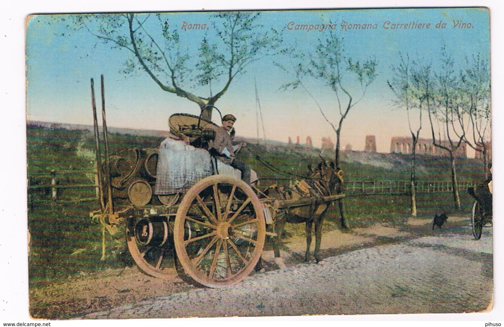 IT-2786   ROMA : Campagna Romana Carriettier Da Vino - Transportmiddelen