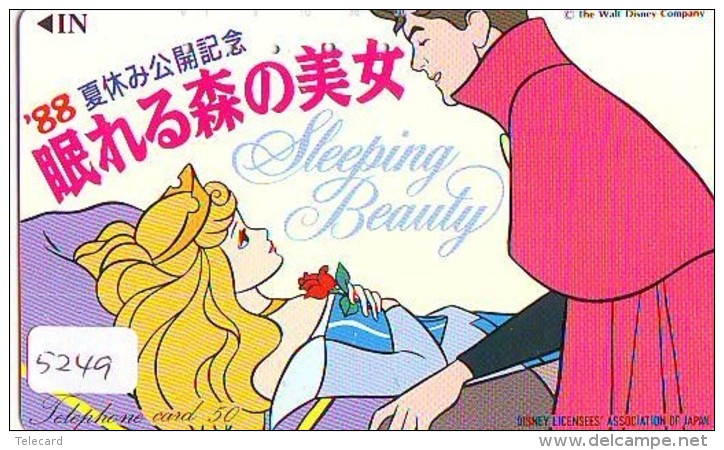 Télécarte DISNEY Japon (110-49898) SLEEPING BEAUTY  (5249) * JAPAN PHONECARD *  CINEMA FILM MOVIE KINO - Disney
