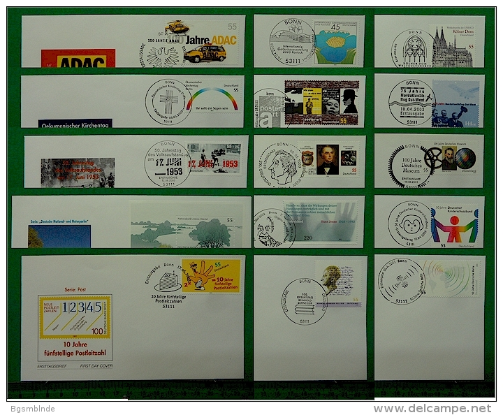 Bund 55 FDCs Aus 2003 - Other & Unclassified