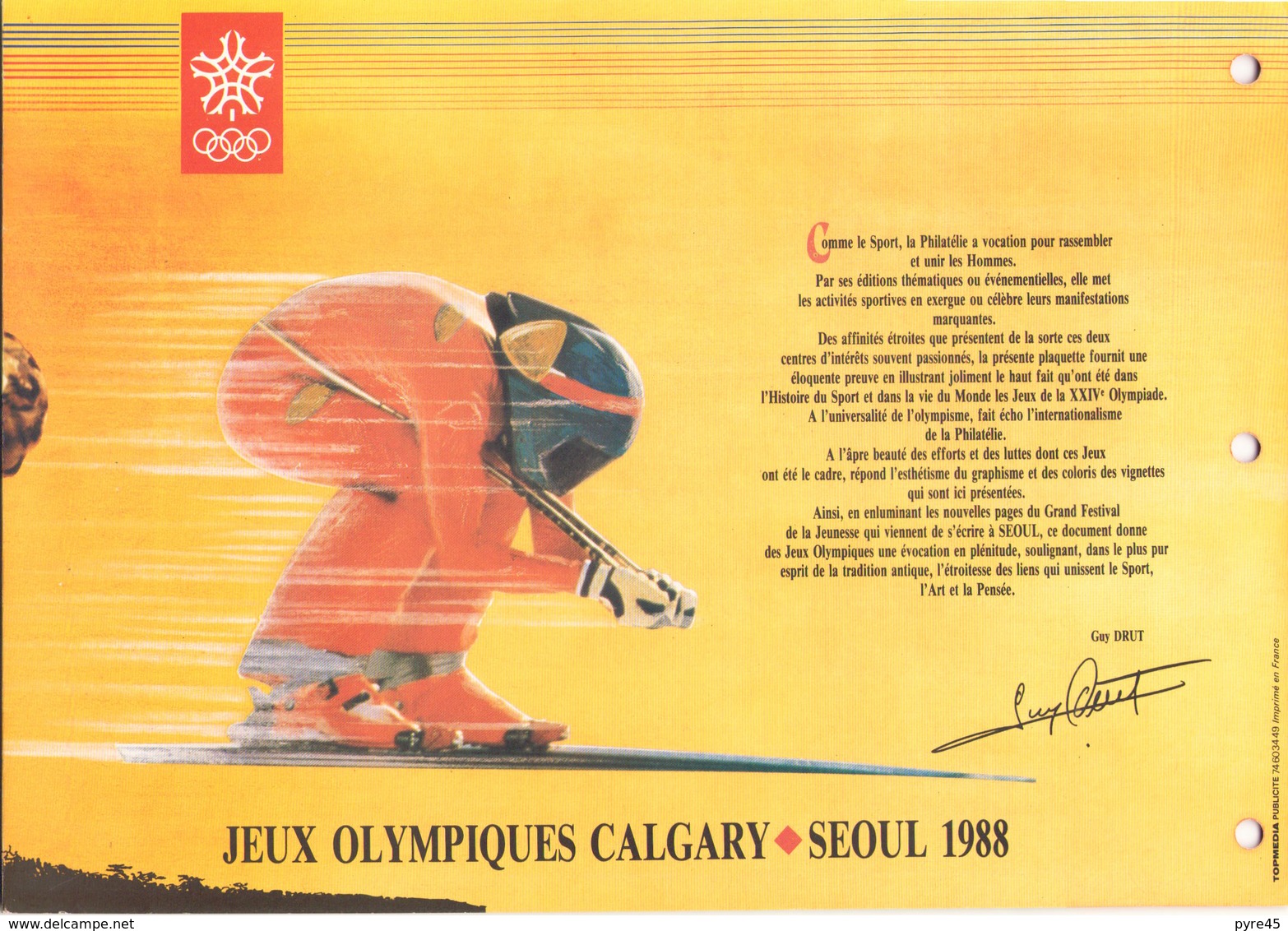 Jeux Olympiques Calgary-Séoul 1988 Avec Timbres Du Canada Et De La Corée - Summer 1988: Seoul