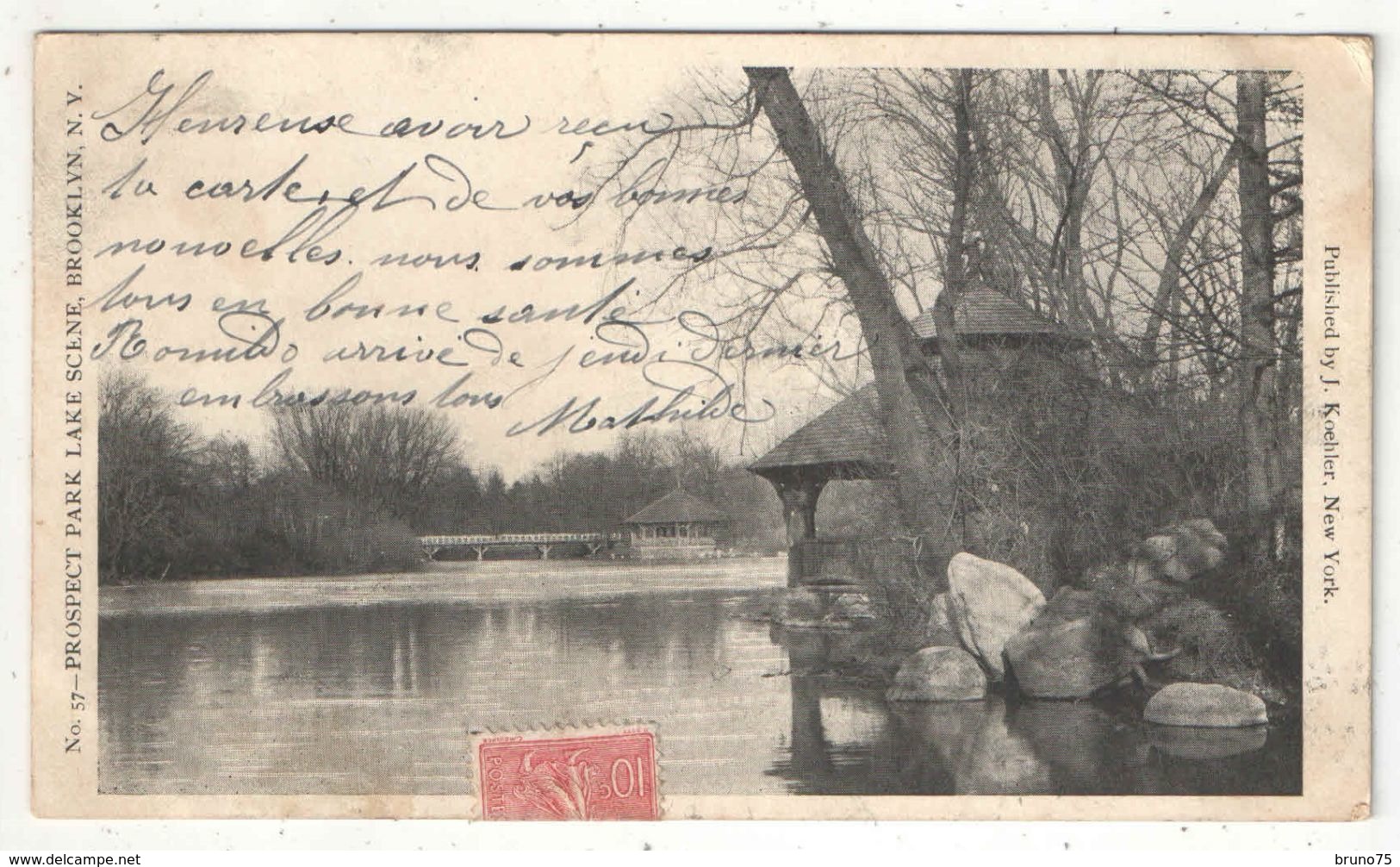 Prospect Park Lake Scene, Brooklyn, New York - Brooklyn